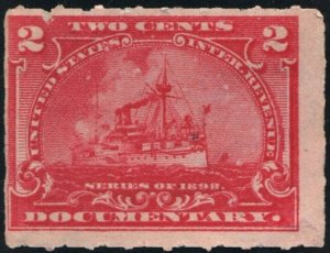 R164 2¢ Documentary Stamp (1898) Uncancelled/No Gum