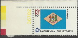 # 1633 MINT NEVER HINGED ( MNH ) STATE FLAG DELAWARE