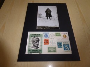 Mannerheim photograph and 1960 USA FDC mount matte size A4