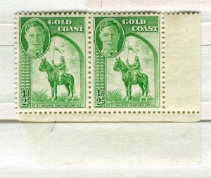 GOLD COAST; 1938 early GVI pictorial issue MINT MNH CORNER BLOCK