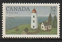 1984 Canada - Sc 1034 - MNH VF - 1 Single - Lighthouses - Ile Verte, QC 1809