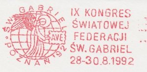 Meter cut Poland 1992 Angel Gabriel - Congress