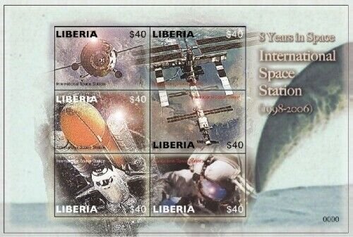 Liberia - 2006 - INTERNATIONAL SPACE STATION - Sheet of 6 - MNH  PERF