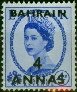 Bahrain 1956 4a on 4d Ultramarine SG98 V.F MNH (2)