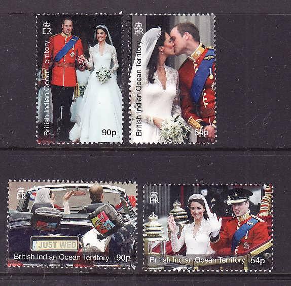 BIOT-Sc#427-30-unused NH set-Royal Wedding-Prince William & Kate-2011-