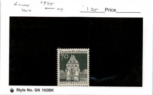 Germany, Postage Stamp, #945 Mint NH, 1966 Architecture (AB)