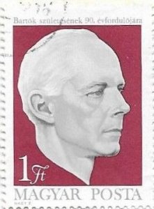 SD)1971, HUNGARY, 90TH ANNIVERSARY OF THE BIRTH OF COMPOSER BELA BARTOK, 1881 -