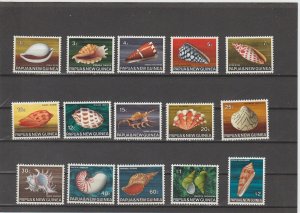 Papua New Guinea  Scott#  265-279  MH  (1968-9 Sea Shells)