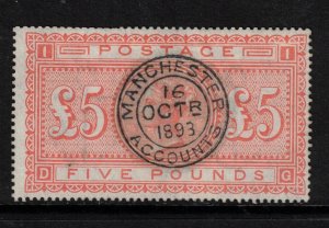 Great Britain #93 (SG #137) Used Fine+ With S.O.N. Manchester OCT 1893 Cancel