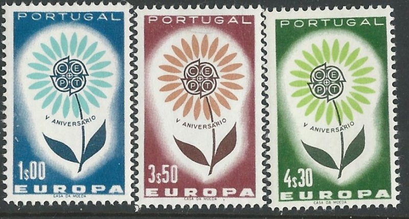 Portugal # 931-33 Europa - 1964  Common Design  (3) Mint NH