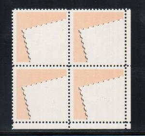 USA #2145a Extra Fine Never Hinged LR Block - Red Black & Blue Omitted Error