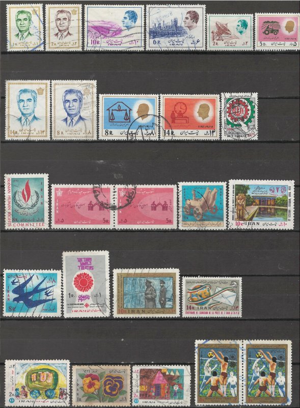 COLLECTION LOT # 5593 IRAN 25 STAMPS 1968+