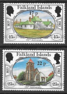 Falkland Islands Scott 402-403 MNH Surcharged Set of 1984