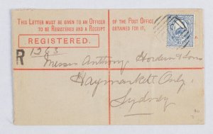 NEW SOUTH WALES Registered Envelope: 1892 QV 3d red size F. H&G C7.