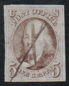 MALACK 1 VF/XF, nice cancel, rich color, CHOICE! v0720