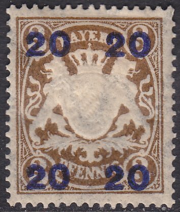Bavaria 237 Arms of Bavaria O/P 1920