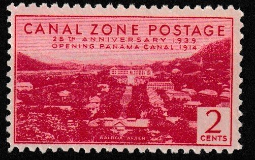 CANAL ZONE 121, UNUSED HINGED/OG