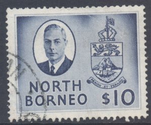 North Borneo Scott 258 - SG370, 1950 George VI $10 used