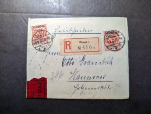 1923 Express Germany Memel Klaipeda Overprint Cover to Hannover