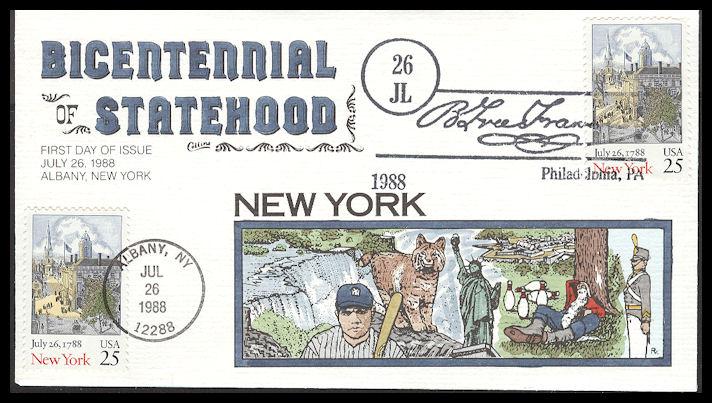 #2346 New York Statehood Collins FDC