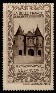 1930's France La Belle Tourism Poster Stamp Besancon Unused No Gum