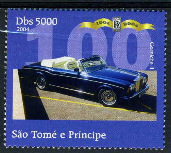 SAO TOME & PRINCIPE 2004 Rolls Royce Corniche II set 1v Perforated mnh.vf #7