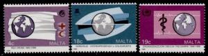 Malta 720-2 MNH Red Cross, Red Crescent, WHO, Map, Globe