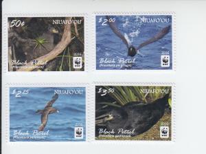 2016 Niuafo'ou Black Petrel WWF (4)  (Scott 339-42) 