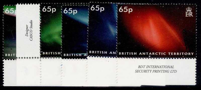 BRITISH ANTARCTIC TERRITORY QEII SG490-494, 2008 Aurora set, NH MINT. Cat £20.