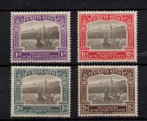 St Kitts 1923 Tercentenary LHM Collection SG49-52 WS36760