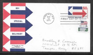 #E23 FDC SPECIAL DELIVERY Phoenix Philatelic Assn Cachet.  (A1011)