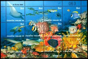 THAILAND 2001 MARINE LIFE SOUVENIR SHEET MNH**