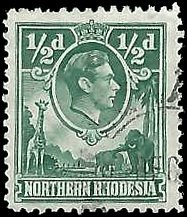 NORTHERN RHODESIA   #25 USED (2)