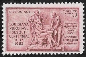 1020 3 cents Louisiana Purchase mint OG NH F-VF