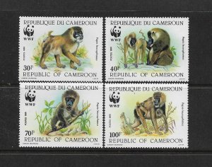 CAMEROUNS #843-6 BABOONS WWF MNH