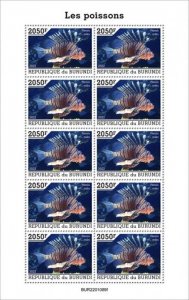 Burundi - 2022 Devil Firefish - 10 Stamp Sheet - BUR2201089f