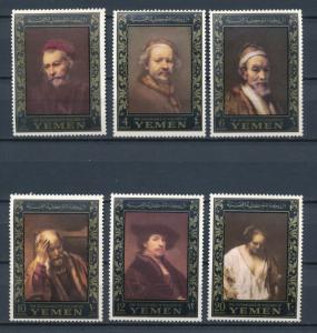 Yemen 1967 - Stamp Exhibition AMPHILEX, Rembrandt painting - 6 issues MNH