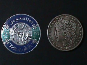 ​UMM AL QIWING-SILVER COIN- KING'S HEAD- LARGE STAMP-MNH VERY FINE LAST ONE