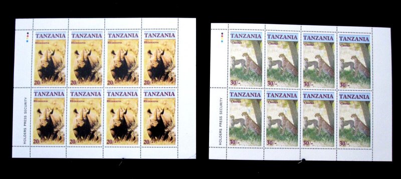 TANZANIA - SCOTT#319-322a - MIN SHEETS, SOUVENIR SHEET - MNH - CAT VAL $10.85