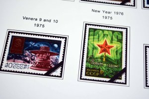 COLOR PRINTED RUSSIA 1975-1983 STAMP ALBUM PAGES (148 illustrated pages)