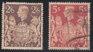 Great Britain - 1939 - SC 249,250 - Used - 241 pulled perf UL