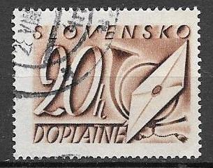 Slovakia 1942 20h Postage Due, used, Scott #J25