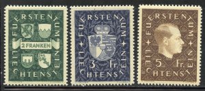 Liechtenstein # 157-9, Mint Hinge Remain.