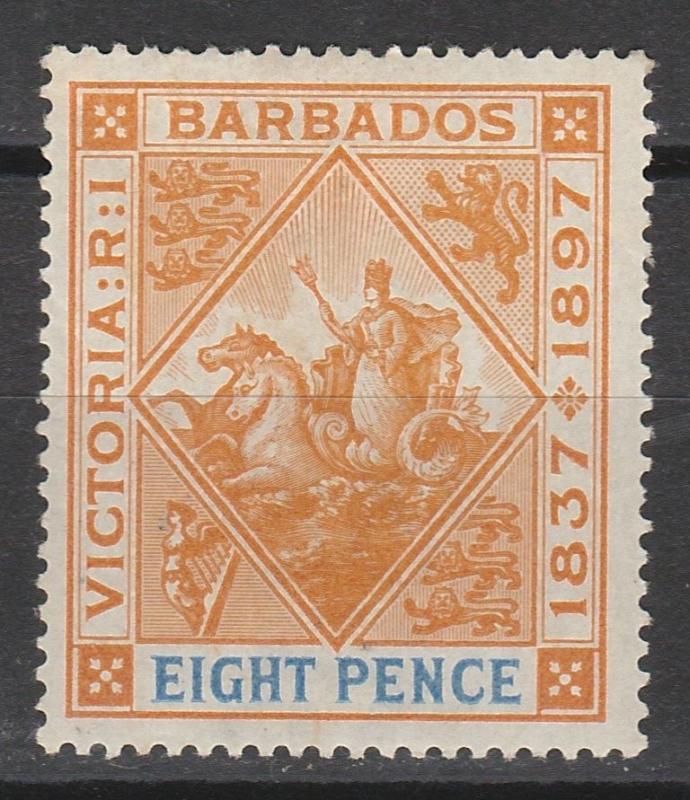 BARBADOS 1897 QV JUBILEE 8D  