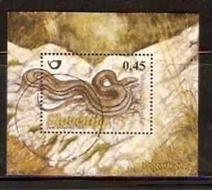 Slovenia 2008 Four-Lined Snake Reptile Amphibian SPECIMEN S/s MNH # 2073