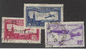 France SC C5-C7 Used F-VF hr...Nice Stamps!