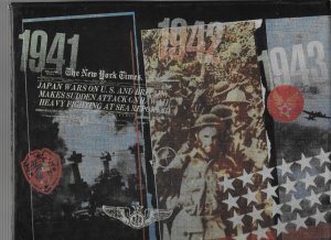 World War II Remembered: 5 Volume USPS Stamps & Book Set -Slip Case & All Stamps