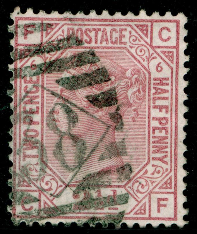 SG141, 2½d rosy mauve PLATE 6, USED. Cat £60. CF