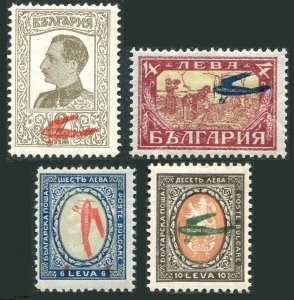 Bulgaria C1-C4, MNH/MLH. Michel 206-209. Air Post 1927-1928, overprinted plane.