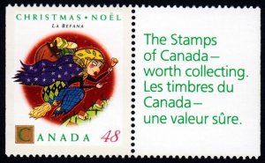 Christmas * Baba Yaga La Befana Wehnachtsmann Canada 1992 #1453as MNH w/Label